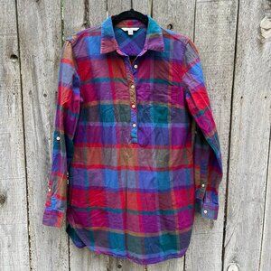 LL bean flannel tunic w/ POCKETS!!!